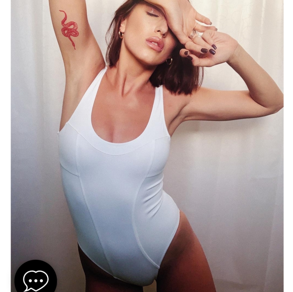 Fortnight swim maillot white S